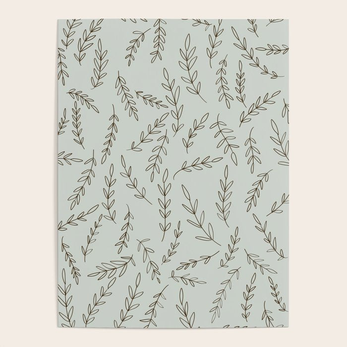 Rosemary Sketch Pattern Poster Gallery Image 1