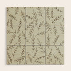 Rosemary Sketch Pattern Wood Wall Art Gallery Image 1
