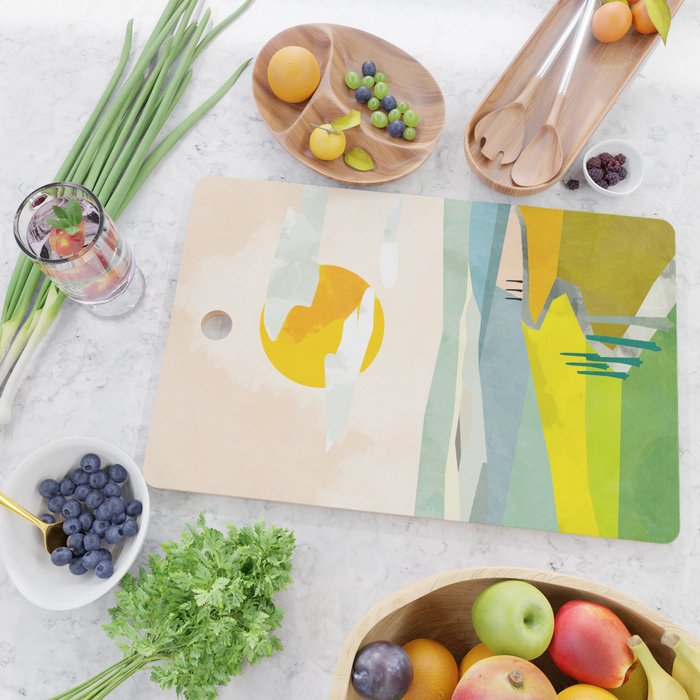 Tuscany italy landscape abstract art Cutting Board Gallery Image 2