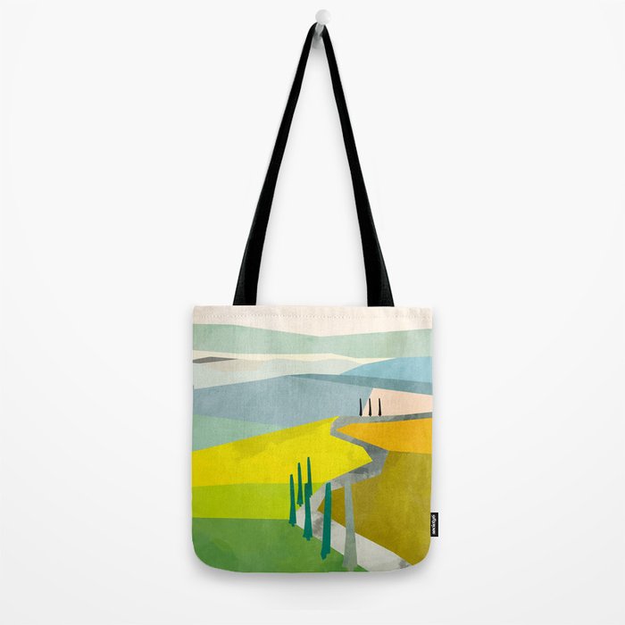 Tuscany italy landscape abstract art Tote Bag Gallery Image 2
