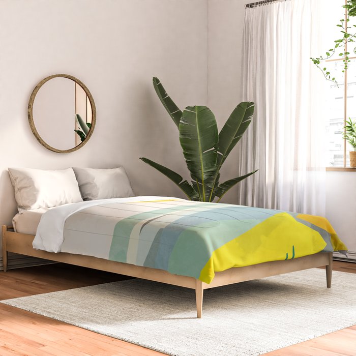 Tuscany italy landscape abstract art Comforter Gallery Image 2