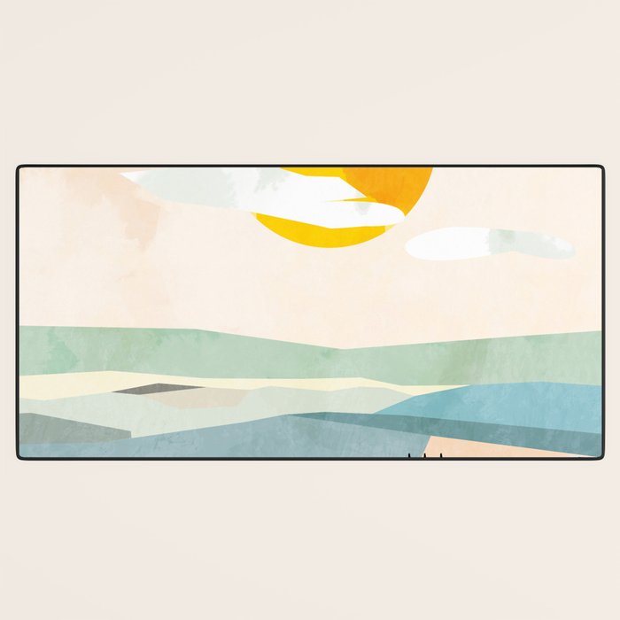 Tuscany italy landscape abstract art Desk Mat Gallery Image 3