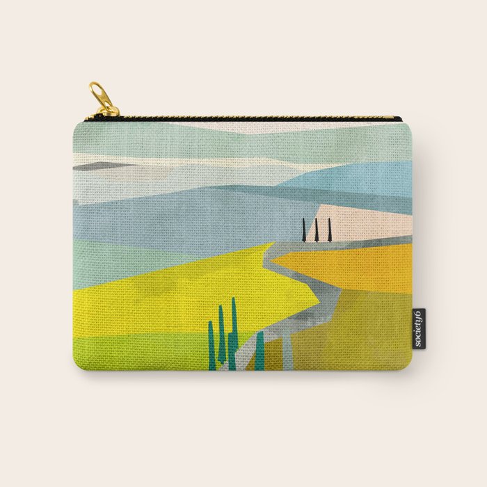 Tuscany italy landscape abstract art Carry All Pouch Gallery Image 1