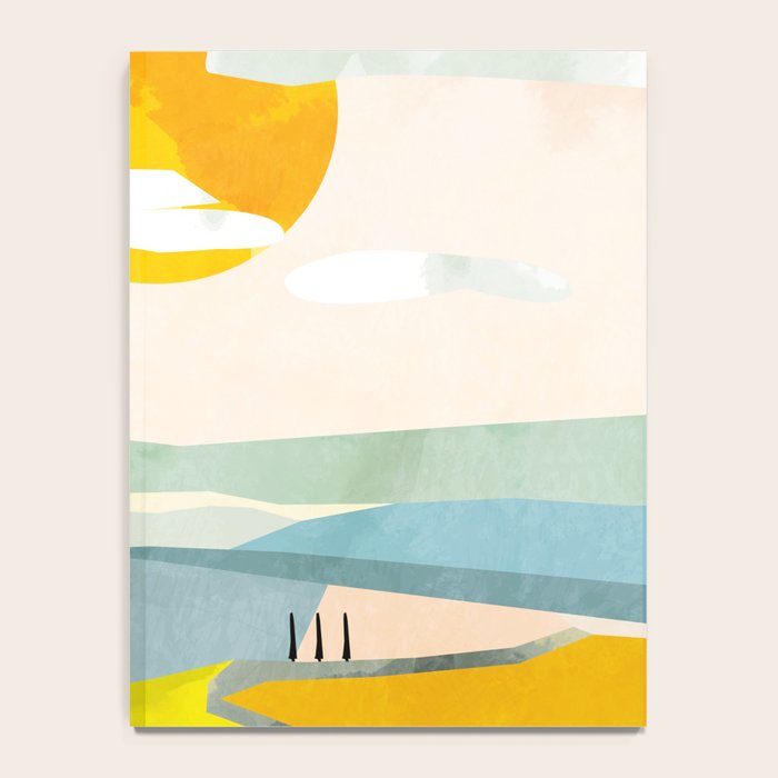 Tuscany italy landscape abstract art Notebook Gallery Image 4
