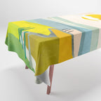 Tuscany italy landscape abstract art Tablecloth Gallery Image 1