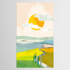 Tuscany italy landscape abstract art Tablecloth Gallery Image 2