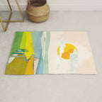 Tuscany italy landscape abstract art Rug Gallery Image 1