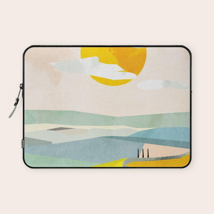Tuscany italy landscape abstract art Laptop Sleeve Gallery Image 1