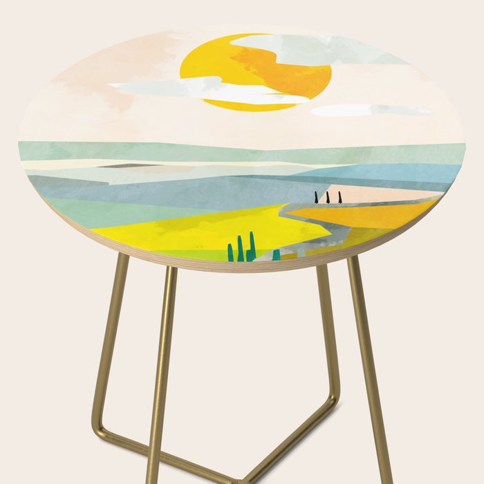 Tuscany italy landscape abstract art Side Table Gallery Image 2