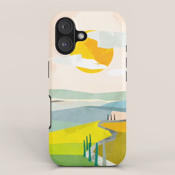 Tuscany italy landscape abstract art iPhone Case Gallery Image 1