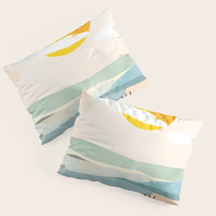 Tuscany italy landscape abstract art Pillow Sham Gallery Image 1