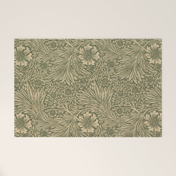 Marigold by William Morris 1875 Antique Vintage Victorian Jugendstil Art Nouveau Retro Pattern Welcome Mat Gallery Image 1