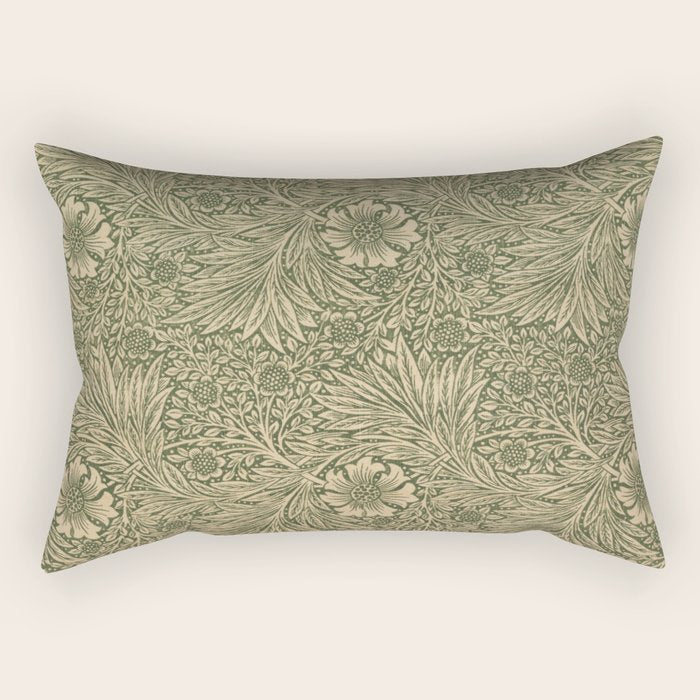 Marigold by William Morris 1875 Antique Vintage Victorian Jugendstil Art Nouveau Retro Pattern Rectangular Pillow Gallery Image 1