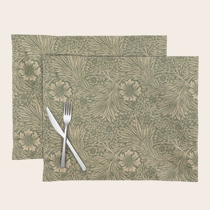 Marigold by William Morris 1875 Antique Vintage Victorian Jugendstil Art Nouveau Retro Pattern Placemat Gallery Image 1
