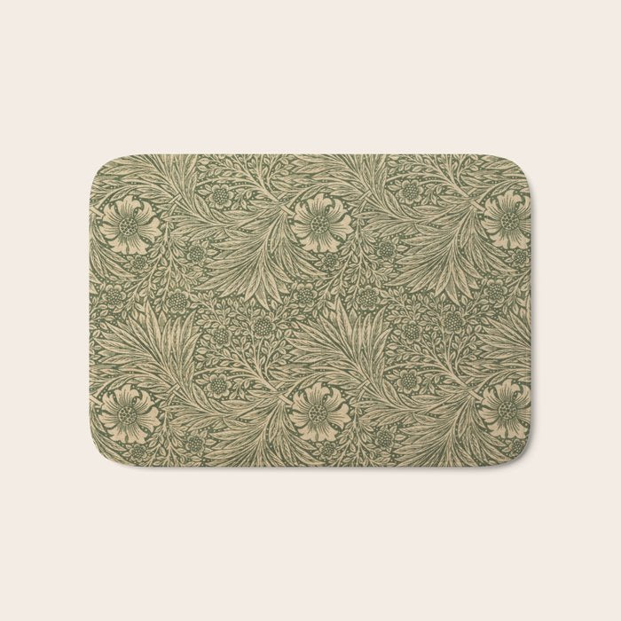 Marigold by William Morris 1875 Antique Vintage Victorian Jugendstil Art Nouveau Retro Pattern Bath Mat Gallery Image 1