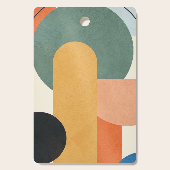 Geometric Color Play 01 Cutting Board Gallery Image 1