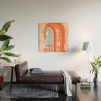 Moonlit, Summer Day Home Decor, Architecture Indoor Building Interior Design, Full Moon Bohemian Eclectic Bright, Mindful Spiritual Joy Painting Wood Wall Art Gallery Image 2
