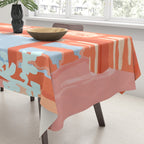 Moonlit, Summer Day Home Decor, Architecture Indoor Building Interior Design, Full Moon Bohemian Eclectic Bright, Mindful Spiritual Joy Painting Tablecloth Gallery Image 3