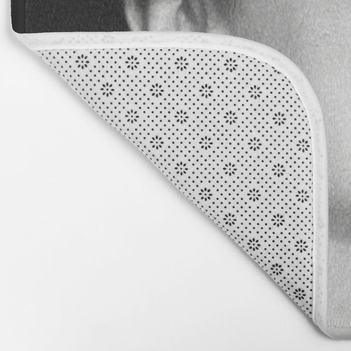 Audrey Hepburn Portrait, Black and White Vintage  Bath Mat Gallery Image 2