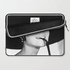 Audrey Hepburn Portrait, Black and White Vintage  Laptop Sleeve Gallery Image 2