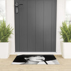 Audrey Hepburn Portrait, Black and White Vintage  Welcome Mat Gallery Image 3