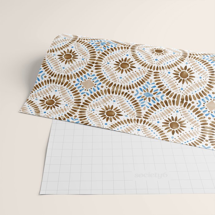 Rustic Tile Mandala A Wrapping Paper Gallery Image 2