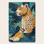 Leopard and Indigo Botanical Cutting Board Gallery Image 1