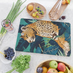 Leopard and Indigo Botanical Cutting Board Gallery Image 2