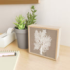 Sea Fan Coral - White on Kraft Mini Art Print Gallery Image 2