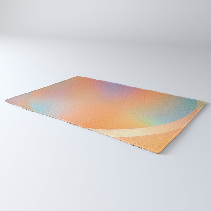 The Ring, Pastel Soft Gradient Shading, Geometrical Circle of Life Graphic, Digital Shapes Eclectic Modern, Futuristic Mindful Eclectic Meditation, Bohemian Yoga Spiritual Rug Gallery Image 3
