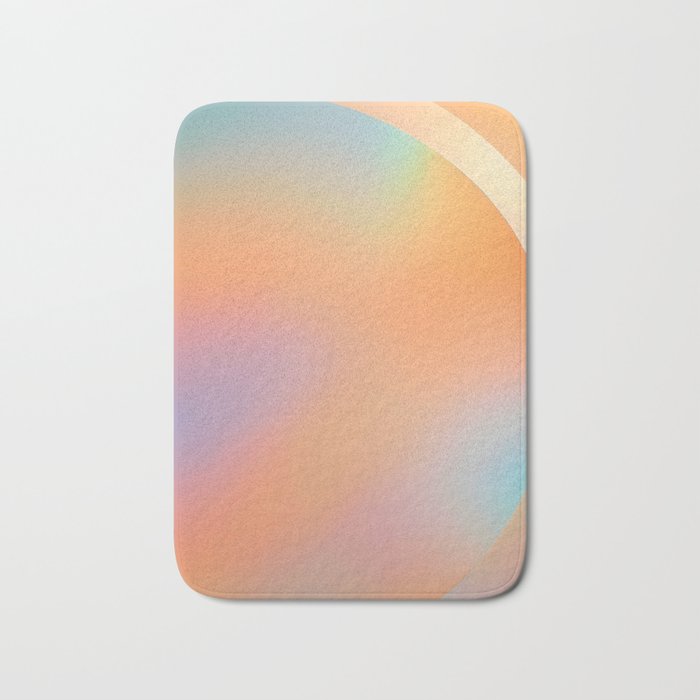 The Ring, Pastel Soft Gradient Shading, Geometrical Circle of Life Graphic, Digital Shapes Eclectic Modern, Futuristic Mindful Eclectic Meditation, Bohemian Yoga Spiritual Bath Mat Gallery Image 1
