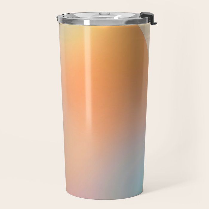 The Ring, Pastel Soft Gradient Shading, Geometrical Circle of Life Graphic, Digital Shapes Eclectic Modern, Futuristic Mindful Eclectic Meditation, Bohemian Yoga Spiritual Travel Mug Gallery Image 2