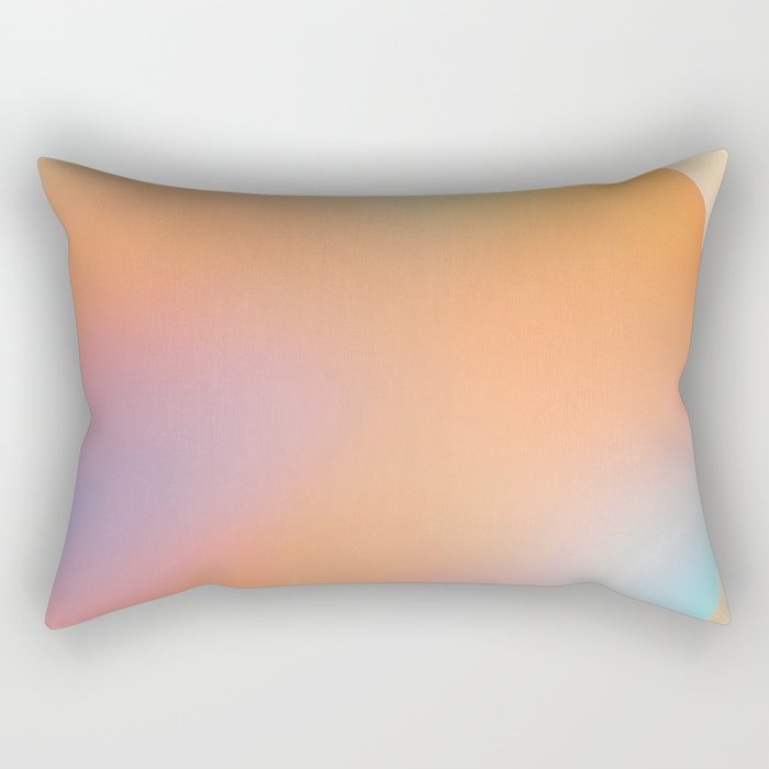 The Ring, Pastel Soft Gradient Shading, Geometrical Circle of Life Graphic, Digital Shapes Eclectic Modern, Futuristic Mindful Eclectic Meditation, Bohemian Yoga Spiritual Rectangular Pillow Gallery Image 1
