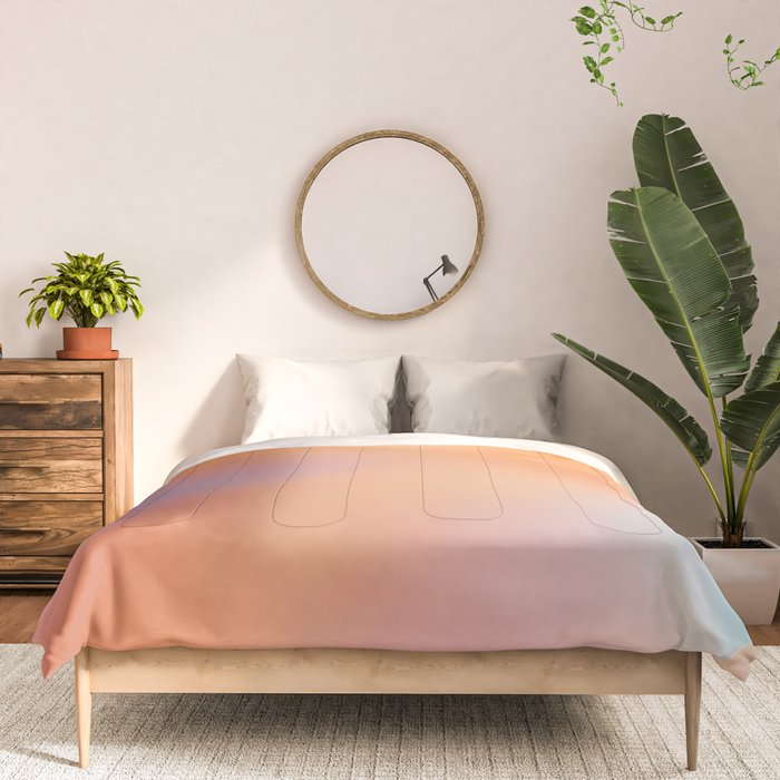 The Ring, Pastel Soft Gradient Shading, Geometrical Circle of Life Graphic, Digital Shapes Eclectic Modern, Futuristic Mindful Eclectic Meditation, Bohemian Yoga Spiritual Comforter Gallery Image 3