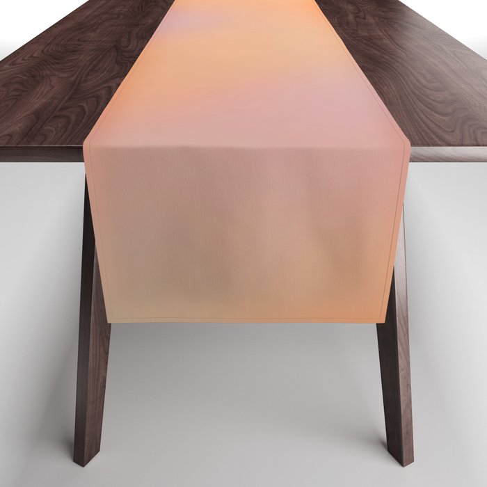 The Ring, Pastel Soft Gradient Shading, Geometrical Circle of Life Graphic, Digital Shapes Eclectic Modern, Futuristic Mindful Eclectic Meditation, Bohemian Yoga Spiritual Table Runner Gallery Image 1