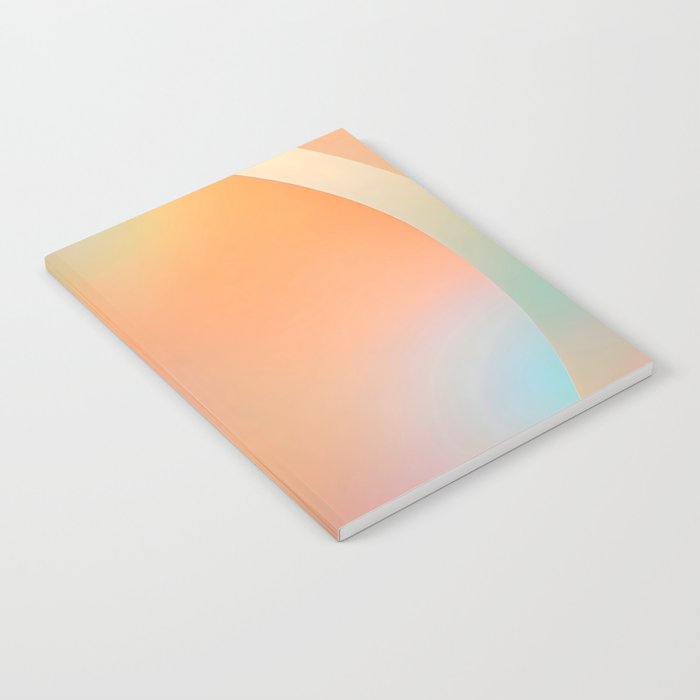 The Ring, Pastel Soft Gradient Shading, Geometrical Circle of Life Graphic, Digital Shapes Eclectic Modern, Futuristic Mindful Eclectic Meditation, Bohemian Yoga Spiritual Notebook Gallery Image 1