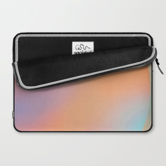 The Ring, Pastel Soft Gradient Shading, Geometrical Circle of Life Graphic, Digital Shapes Eclectic Modern, Futuristic Mindful Eclectic Meditation, Bohemian Yoga Spiritual Laptop Sleeve Gallery Image 2
