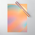 The Ring, Pastel Soft Gradient Shading, Geometrical Circle of Life Graphic, Digital Shapes Eclectic Modern, Futuristic Mindful Eclectic Meditation, Bohemian Yoga Spiritual Wrapping Paper Gallery Image 1