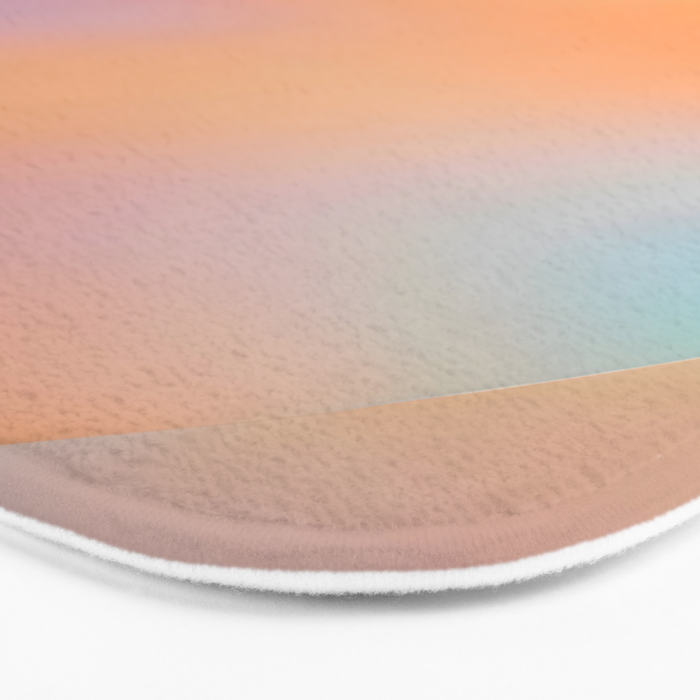 The Ring, Pastel Soft Gradient Shading, Geometrical Circle of Life Graphic, Digital Shapes Eclectic Modern, Futuristic Mindful Eclectic Meditation, Bohemian Yoga Spiritual Bath Mat Gallery Image 3