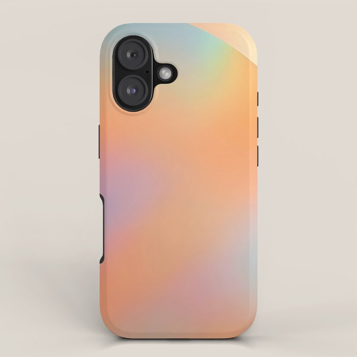 The Ring, Pastel Soft Gradient Shading, Geometrical Circle of Life Graphic, Digital Shapes Eclectic Modern, Futuristic Mindful Eclectic Meditation, Bohemian Yoga Spiritual iPhone Case Gallery Image 1
