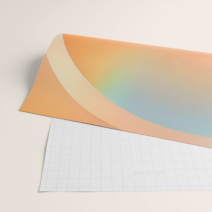 The Ring, Pastel Soft Gradient Shading, Geometrical Circle of Life Graphic, Digital Shapes Eclectic Modern, Futuristic Mindful Eclectic Meditation, Bohemian Yoga Spiritual Wrapping Paper Gallery Image 2