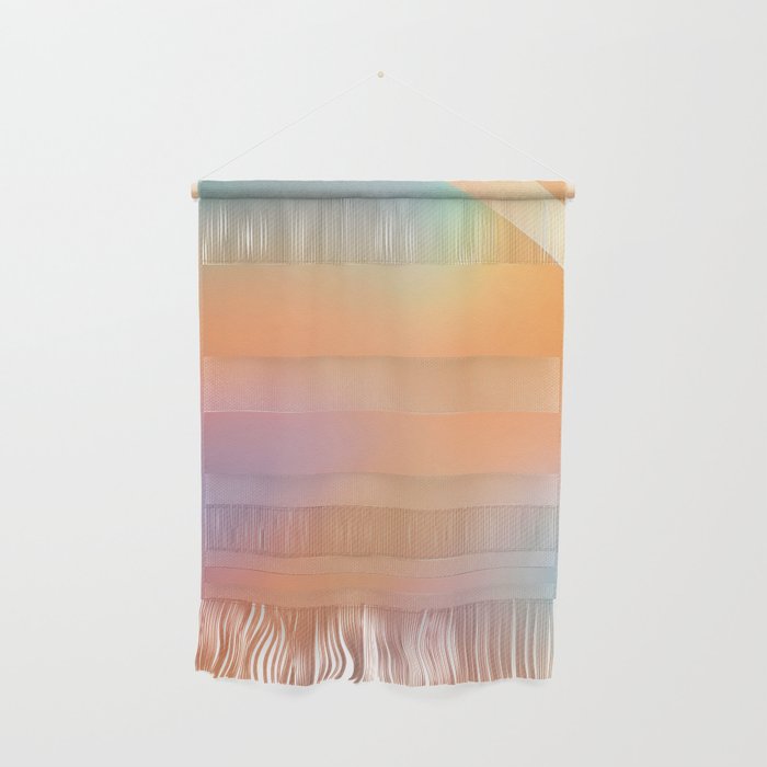 The Ring, Pastel Soft Gradient Shading, Geometrical Circle of Life Graphic, Digital Shapes Eclectic Modern, Futuristic Mindful Eclectic Meditation, Bohemian Yoga Spiritual Wall Hanging Gallery Image 1