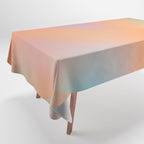 The Ring, Pastel Soft Gradient Shading, Geometrical Circle of Life Graphic, Digital Shapes Eclectic Modern, Futuristic Mindful Eclectic Meditation, Bohemian Yoga Spiritual Tablecloth Gallery Image 1