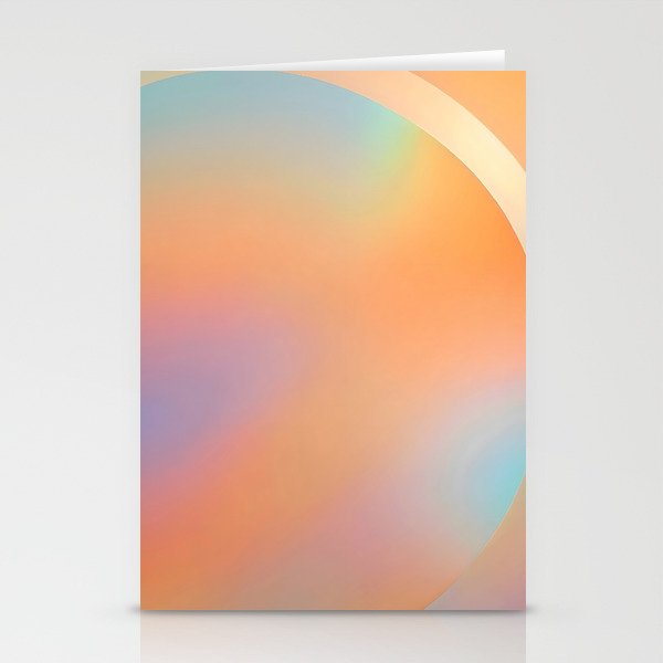 The Ring, Pastel Soft Gradient Shading, Geometrical Circle of Life Graphic, Digital Shapes Eclectic Modern, Futuristic Mindful Eclectic Meditation, Bohemian Yoga Spiritual Stationery Card Gallery Image 2