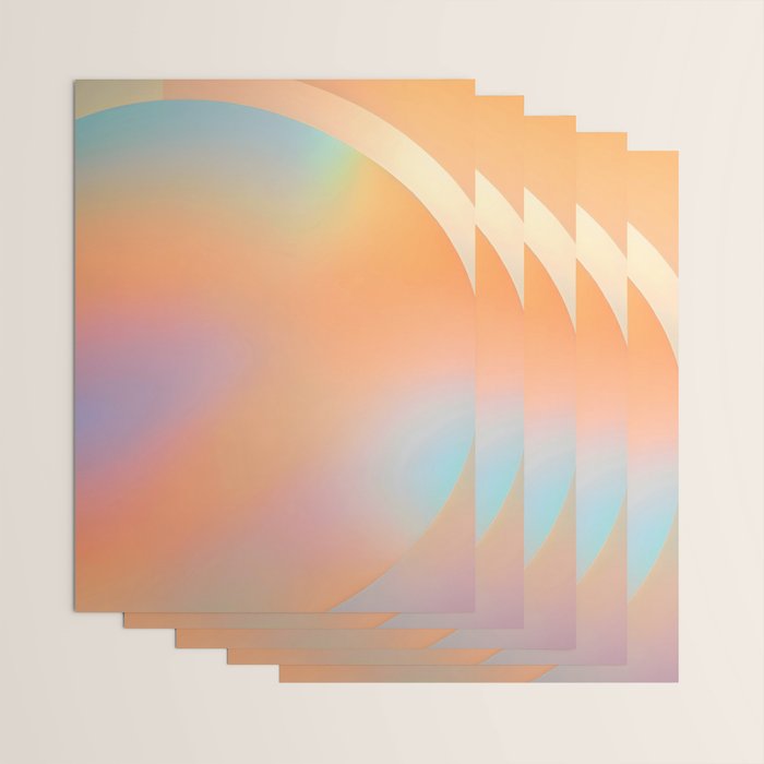 The Ring, Pastel Soft Gradient Shading, Geometrical Circle of Life Graphic, Digital Shapes Eclectic Modern, Futuristic Mindful Eclectic Meditation, Bohemian Yoga Spiritual Wrapping Paper Gallery Image 3