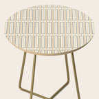 Minimalist Scandi Geometric Geo Box Striped Pattern in Cream Mustard Gold Charcoal Side Table Gallery Image 2