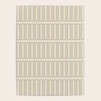 Minimalist Scandi Geometric Geo Box Striped Pattern in Cream Mustard Gold Charcoal Poster Gallery Image 4