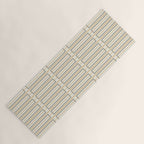 Minimalist Scandi Geometric Geo Box Striped Pattern in Cream Mustard Gold Charcoal Yoga Mat Gallery Image 1