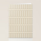 Minimalist Scandi Geometric Geo Box Striped Pattern in Cream Mustard Gold Charcoal Stationery Card Gallery Image 2