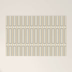Minimalist Scandi Geometric Geo Box Striped Pattern in Cream Mustard Gold Charcoal Welcome Mat Gallery Image 1